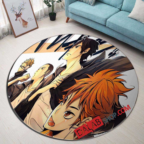 Anime Haikyuu n 3D Customized Personalized Round Area Rug