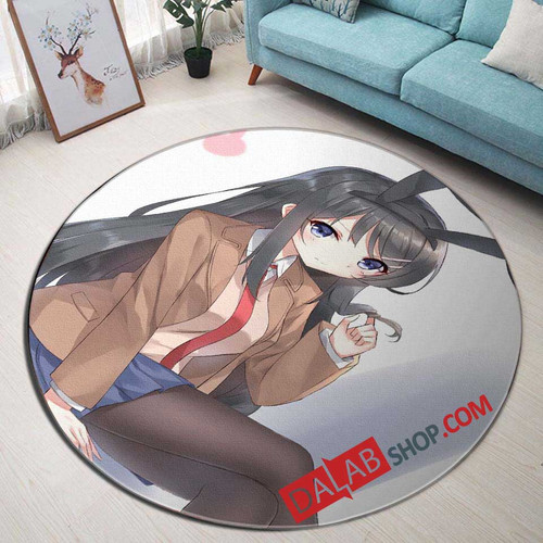 Anime Seishun Buta Yarou wa Bunny Girl Senpai no Yume wo Minai d 3D Customized Personalized Round Area Rug