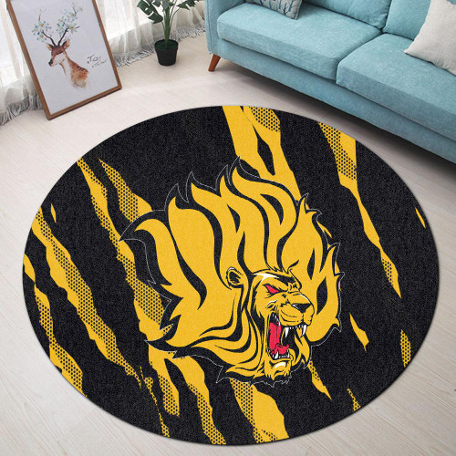Arkansas-Pine Bluff Golden Lions Round Rug Sport Style Keep Go On- NCAA