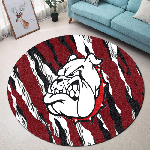 Alabama A&M Bulldogs Round Rug Sport Style Keep Go On- NCAA