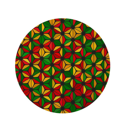 Abstract Reggae Rasta Round Rug