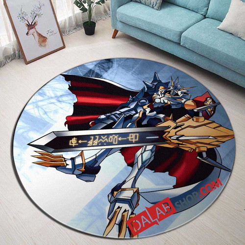 Anime Digimon v 3D Customized Personalized Round Area Rug