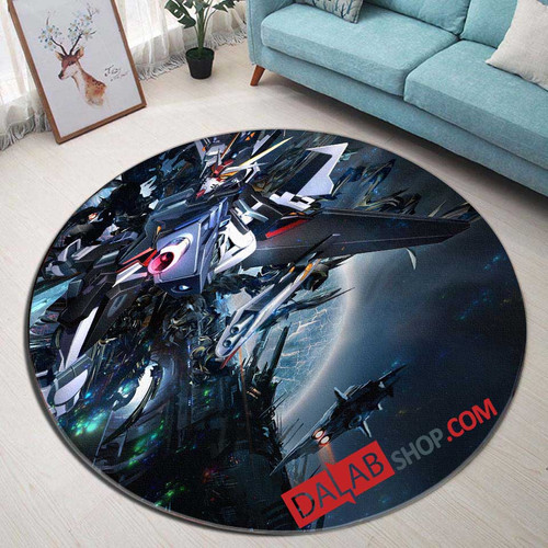 Anime Gundam n 3D Customized Personalized Round Area Rug