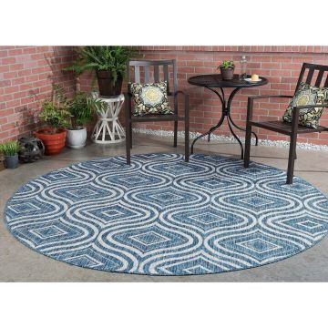 Alise Colonnade Contemporary Geometric Round Rug LLI1414 FLLC0608 Best Personalized