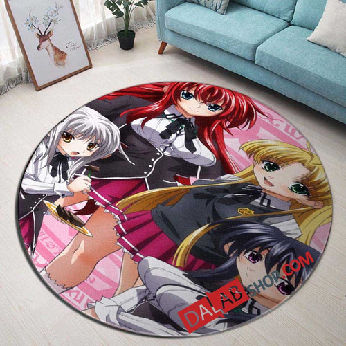 Anime High School DxD d 3D Customized Personalized Round Area Rug
