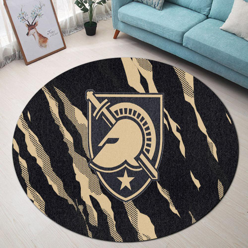 Army Black Knights Round Rug Sport Style Keep Go On- NCAA