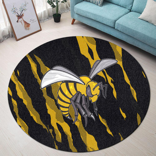 Alabama State Hornets Round Rug Sport Style Keep Go On- NCAA