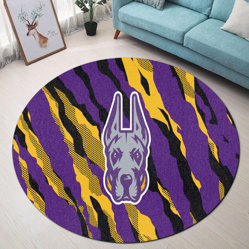 Albany Great Danes Round Rug Sport Style Keep Go On- NCAA