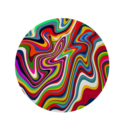 Abstract Ink Paint Round Rug