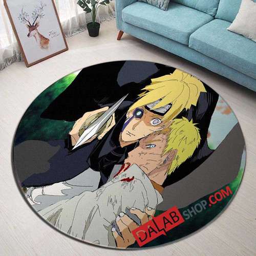 Anime Naruto Boruto n 3D Customized Personalized Round Area Rug