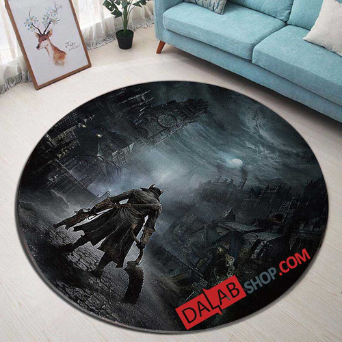 Anime Bloodborne d 3D Customized Personalized Round Area Rug