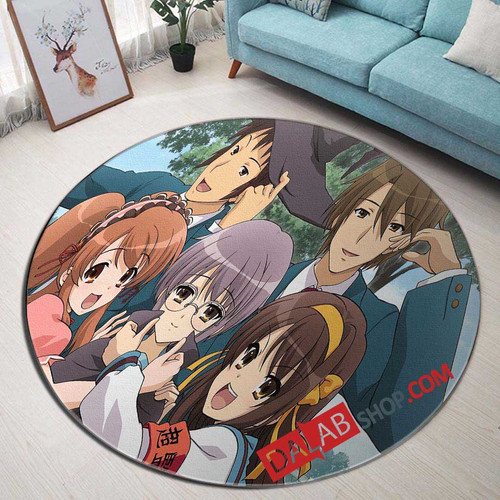 Anime Suzumiya Haruhi no Shoushitsu n 3D Customized Personalized Round Area Rug