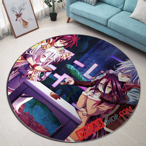 Anime No Game No Life v 3D Customized Personalized Round Area Rug
