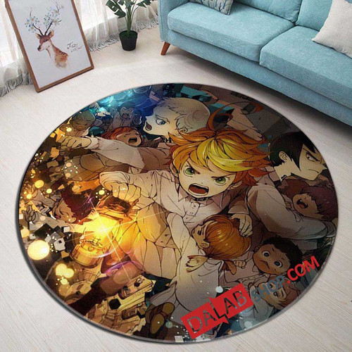 Anime Yakusoku no Neverland v 3D Customized Personalized Round Area Rug