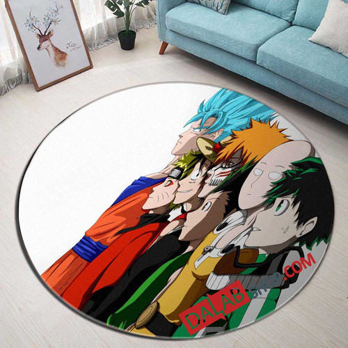 Anime My Hero Academia v (1) 3D Customized Personalized Round Area Rug