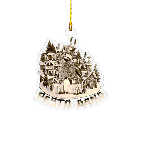 Amare Box Christmas Penguin Gang Acrylic Ornament, Funny Trending Animal Lover Ornament
