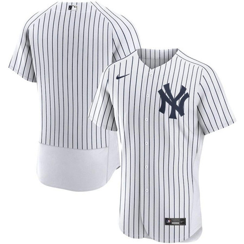 Mens New York Yankees Nike Replica Replica White Home  Team Jersey
