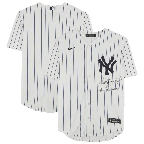 Anthony Volpe New York Yankees Fanatics  Autographed Nike Replica Replica Replica Jersey with "Go Yankees" Inscription - White