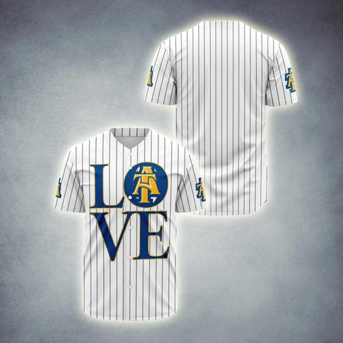 Baseball Jersey North Carolina A&T Aggies Ncat Love-Za1063