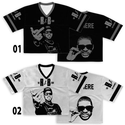 Usher Chris Music Tour 2026 Crop Football Jersey