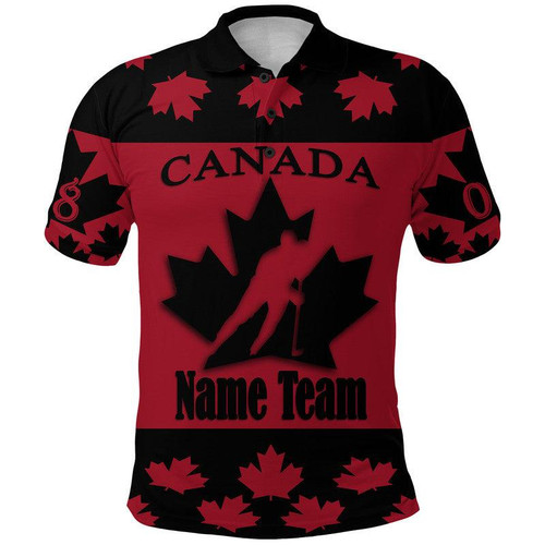 (Custom Personalised) Canada Hockey Polo Shirt - Maple Leaf No.2 LT9