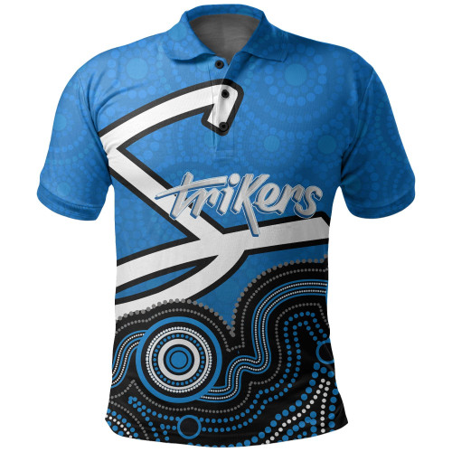 (Custom Personalised And Number) Adelaide Strikers Polo Shirt Cricket Aboriginal Style LT6