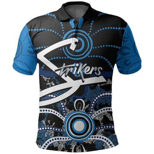 (Custom Personalised And Number) Adelaide Strikers Polo shirt Cricket Dot Aboriginal LT6