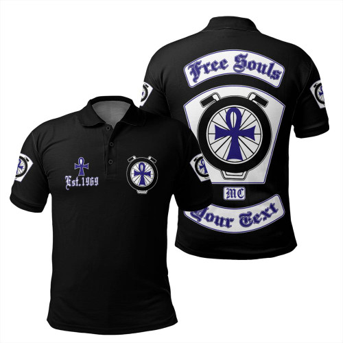 ( Custom Personalized ) Free Souls Motorcycle Club Polo Shirt T09