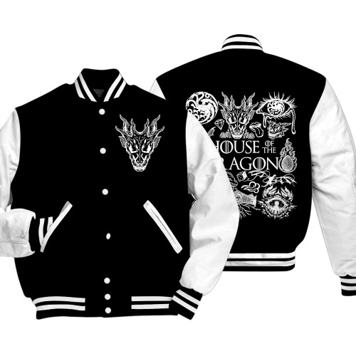 House Of The Dragon Movie Doodle Art Varsity, Vintage Merch Tee Graphic Character House Of The Dragon Movie Tattoo Art 2023 MDA2908DT
