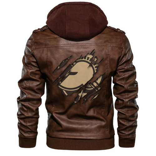 Army Black Knights Ncaa Brown Leather Jacket Mens Leather Motorcycle Jacket Men Leather Men1744 - BOBBY SHOP