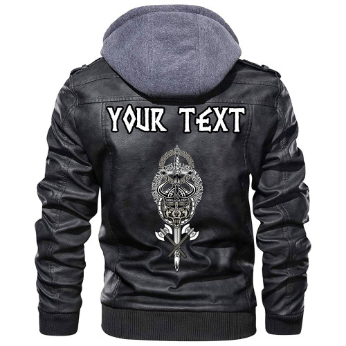(Custom) Wonder Print Shop - Wolf With Helmet Leather Jacket RLT12