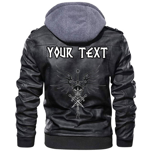(Custom) Wonder Print Shop - The Head Of The Demon With Sword Leather Jacket RLT12