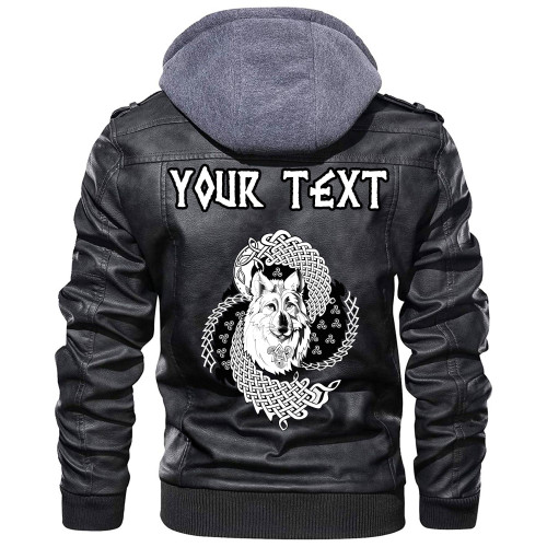 (Custom) Wonder Print Shop - Spiritual Symbol Of Legendary Wolf From Ancient Mythology Leather Jacket RLT12