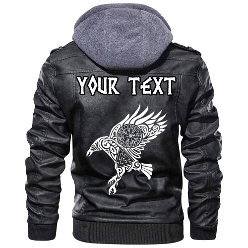 (Custom) Wonder Print Shop - Raven of Odin Leather Jacket RLT12