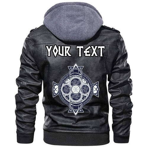 (Custom) Wonder Print Shop - Dragons And Celtic Tree Of Life Leather Jacket RLT12