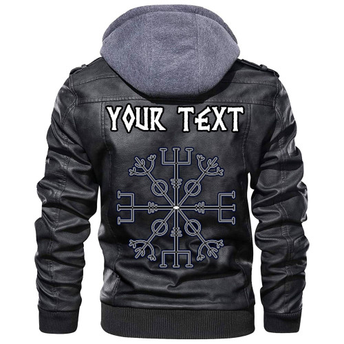(Custom) Wonder Print Shop - Celtic Helm Of Awe Aegishjalmur Leather Jacket RLT12