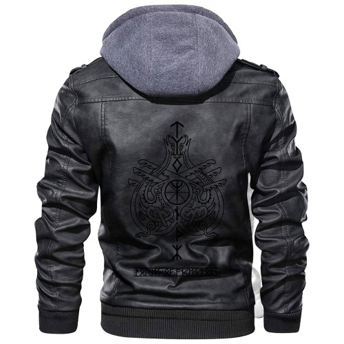Animals And Old Norse Rune Animals And Old Norse Rune Leather Jacket RLT12