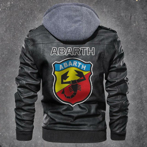 Abarth Automobile Car Leather Jacket Mens Leather Motorcycle Jacket Men Leather Men461