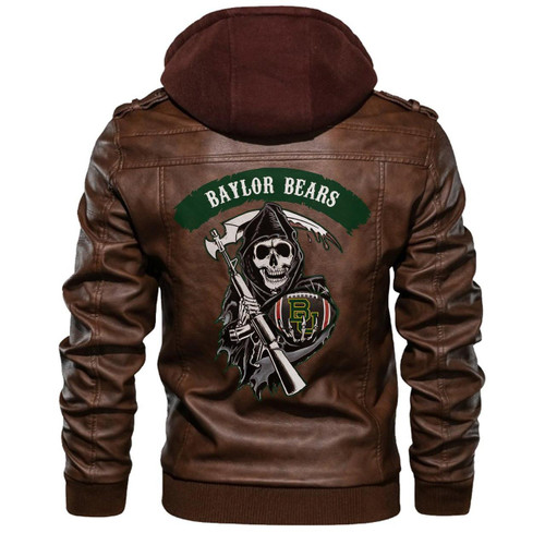 Baylor Bears Ncaa Football Sons Of Anarchy Brown Leather Jacket Mens Leather Motorcycle Jacket Men Leather Men2688 - BOBBY SHOP