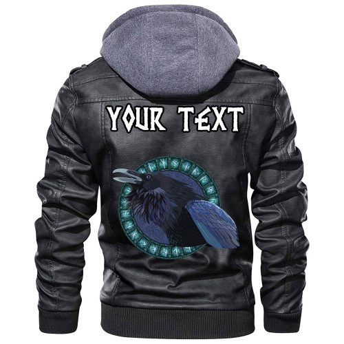 (Custom) Wonder Print Shop - Raven and Runes Leather Jacket RLT12