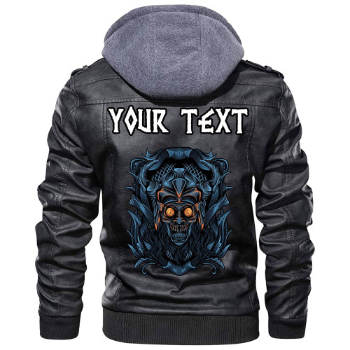 (Custom) Wonder Print Shop - Zombie With Ornament Background Leather Jacket RLT12