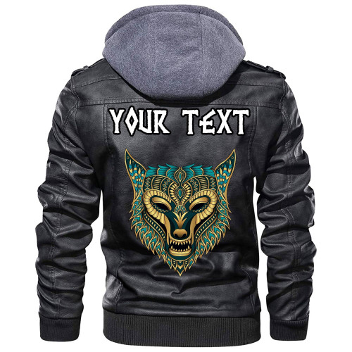 (Custom) Wonder Print Shop - Wolf Ethnic Style Leather Jacket RLT12