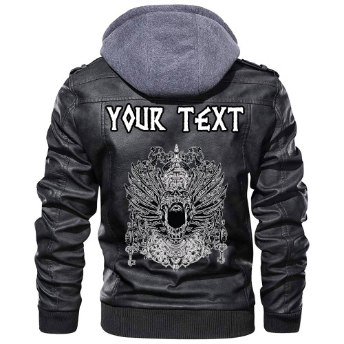 (Custom) Wonder Print Shop - Winged Skull Leather Jacket RLT12