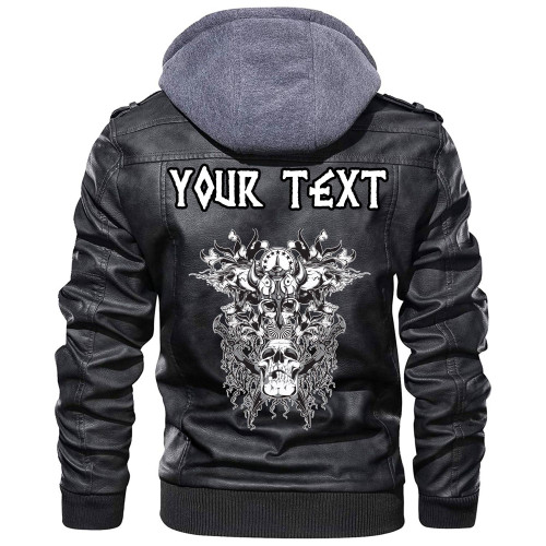 (Custom) Wonder Print Shop - Warrior Skull Leather Jacket RLT12