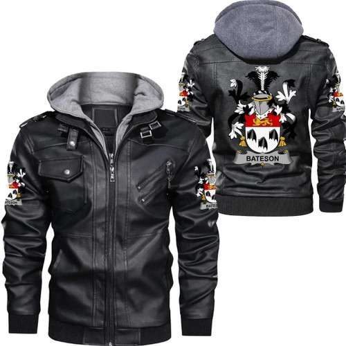 Bateson Ireland Leather Jacket - Irish Family Crest A7