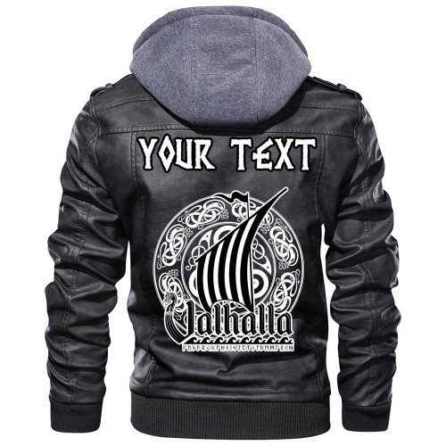 (Custom) Wonder Print Shop - ValhallScandinavian Drakkar Leather Jacket RLT12