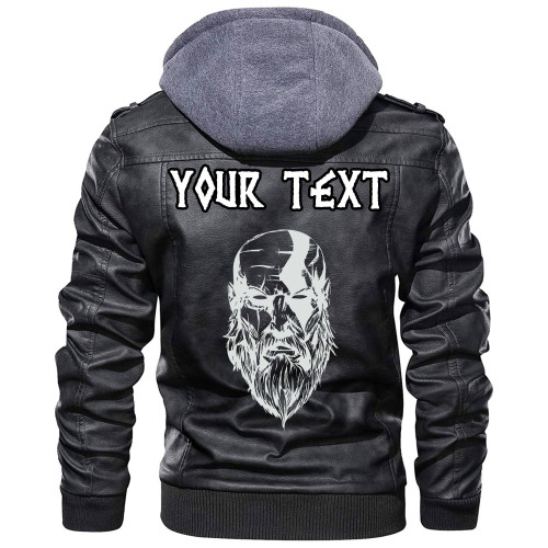 (Custom) Wonder Print Shop - Tattoo Angry Beard Man Leather Jacket RLT12
