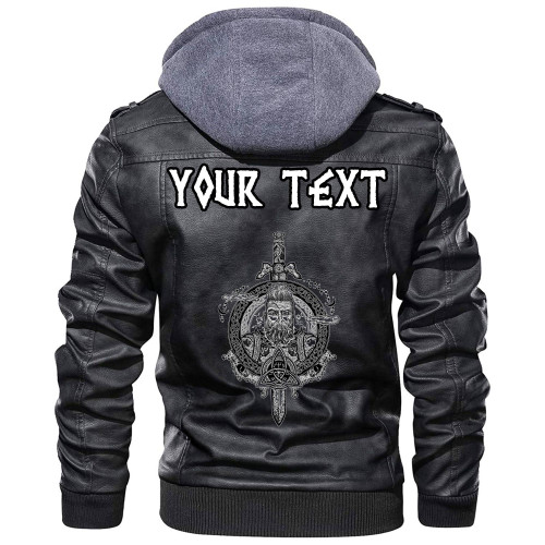 (Custom) Wonder Print Shop - Tattoo Bearded Barbarian Of Scandinavia Leather Jacket RLT12