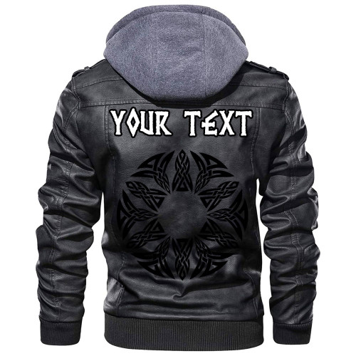 (Custom) Wonder Print Shop - Round Celtic Pattern 1 Leather Jacket RLT12