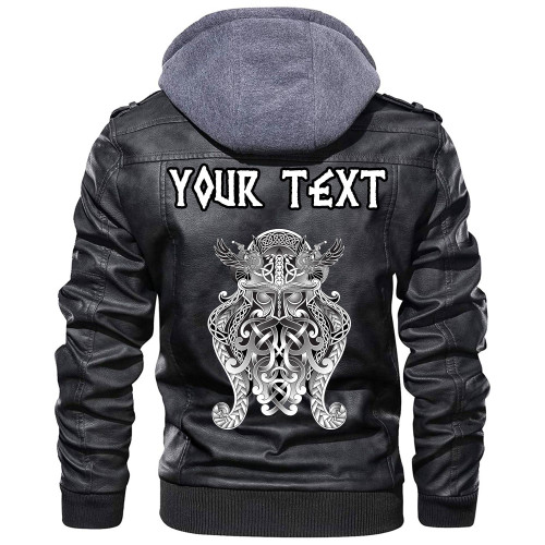 (Custom) Wonder Print Shop - Odin Symbol Leather Jacket RLT12